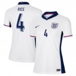 Günstige Fußballtrikots England Rice 4 Frauens Heimtrikot EURO 2024 Kurzarm